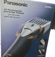 PANASONIC AC/RECHARGEABLE BEARD/HAIR TRIMMER ER206 K
