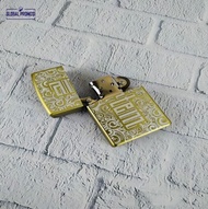 Zippo Custom Korek Api Promosi GOLD Cetak Ukir Laser Grafir 1 Sisi