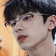 New Retro Half Frame Glasses For Men's Anti Blue Light Flat Glasses For Women