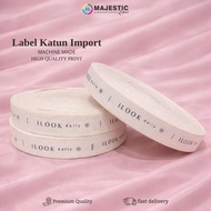 50 meters Custom PrintedLabel Katun/s Brand Logo/s – Print Clothing, Fashion, Convection Labels