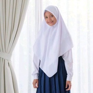 TERMURAH ! KERUDUNG SEKOLAH PRAMUKA DAN PUTIH BAHAN COTTON POLINO PREMIUM AZARA JILBAB HIJAB SQUARE 