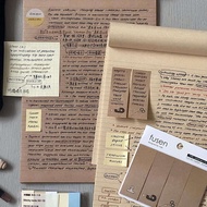 Simple Retro Kraft Paper Patting Paper Style Upturned Horizontal Line Notebook A5 Student Handbook D