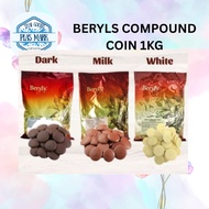 Beryls Chocolate Compound Coins 1KG