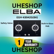 Elba Double Burners Built-in Glass Hob EGH-K8942G(BK) 5.0kW