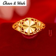 Hot Sale Popular Singapore Ready Stock Jewellery Original 916 Gold Ring Car Flower Female Gift Opening Adjustable Rings