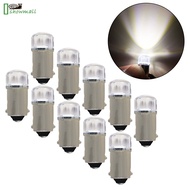 [ISHOWMAL] Pack of 10 Ba9s LED Light Bulb Lamp Bulb 12V Instrument Lighting White Red❀