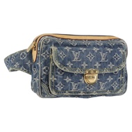 路易威登 Monogram 牛仔布腰包/斜背包 藍色 M95347 LV 正品 189722SAV