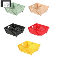 Plastic  Colander - Foldable Drain Basket with Resting Feet - Kitchen Food Strainer - Space-Saving  