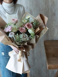 美拉德經典 卡布奇諾 玫瑰 鮮花花束/限台中地區