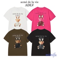 - [acme de la vie ADLV] [STANDARD FIT]WOMAN RABBIT BEAR DOLL LOGO SHORT SLEEVE T-SHIRT