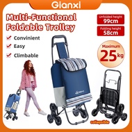 GIANXI Shopping Trolley Canvas Bag Market Trolley Case Portable Basket wagon trolley three wheel tro