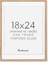 Natural Solid Oak Wood Picture Frame Poster Frame Wall Photo Frame, 18x24 in/46x61 cm