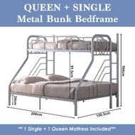 [A-STAR] Cheapest Single &amp; Queen Metal Silver Bunk Bed frame