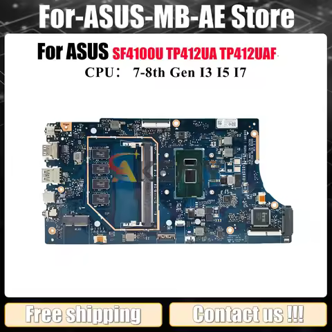 TP412UA Laptop Motherboard For ASUS VivoBook Flip TP412UAF TP412UA TP412U SF4100U Mainboard With I3 