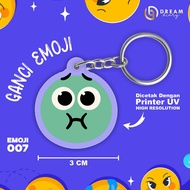 GANTUNGAN [ EMOJI 007 ] Emoticon Keychain Wedding Souvenir Birthday/ - Cute Acrylic Emoji Keychain