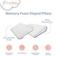 【MENG HONG】 CREA BABY Sloped Pillow + Case I Anti-Spit Pillow I Memory Foam Baby Pillow | Anti Peang Pillow