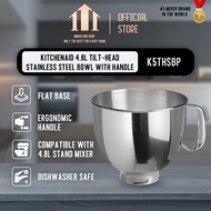 KitchenAid 4.8L Tilt-Head Stainless Steel Bowl with Handle - K5THSBP | Genuine Accessory for Artisan