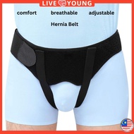 Hernia Belt Truss for Man Inguinal Sports 2 Removable Compression Pads Effective Support Brace Adjustable Waist Strap