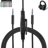 1 Pcs 3.5mm Headset Audio Cable with Inline Mic Mute &amp; Volume Control for Logitech G633 G635 G933 G935 Gaming Headphones Replacement Cord