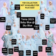 👘TEMA WARNA KURUNG MURAH 2023 BABY BLUE SKY BLUE👘BAJU RAYA SEDONDON BRIDESMAID TUNANG NIKAH IRONLESS