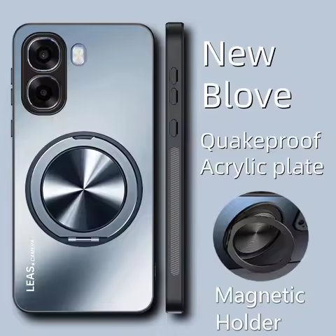 For OPPO A6K Cases Magnetic Ring Stand Matte Hard Phone Case For OPPO A6K Camera Protective Back Cov