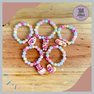 GELANG ANAK MOTIF LOTSO BEAR BERUANG PINK AKSESORIS GELANG LOTSO LUCU TERMURAH