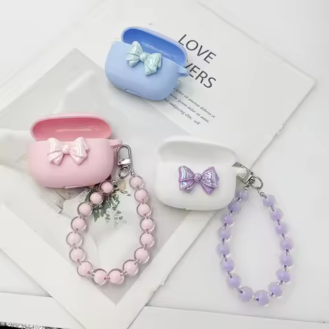 Fashion with keychian cover For Huawei FreeClip 2 Case cute silicon Earphone cover for Huawei FreeCl