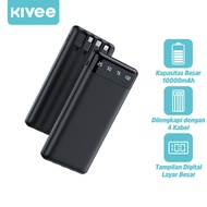 KIVEE Powerbank 20000 mah 10000 mAh Power Bank Fast Charging Murah Mini LCD with Kabel Data Type C M