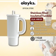 Olayks 680ml Thermal Mug Vacuum Tumbler with Straw | 316 Stainless Steel | Keep Hot & Cold 8H | Ther