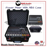 Ezitech Power Mixer 2000w Portable Case Powered Mixer w/ Bluetooth &amp; USB 8 Channel Power Amplifier 100Wx2 Stage Audio