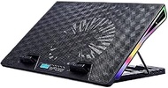 GIENEX Laptop Cooling Pad, Portable Slim Quiet USB Powered Laptop Notebook Cooler Cooling Pad Stand Chill Mat with Fans, Fits 12-17 Inches