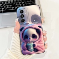 สำหรับ Samsung Galaxy A17เคส5G SM-A716B เคสโทรศัพท์ TPU แบบน่มเคสลายการ์ตูนกระต่ายน่ารักสำหรับ Samsu