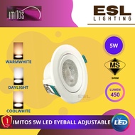 🔥HOT ITEM🔥 ESL LIGHTING / IMITOS 5W LED EYEBALL ADJUSTABLE / LAMPU SILING RUMAH / LED EYEBALL 5W / C