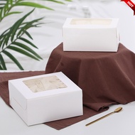 （LLANG）10Pcs Cupcake Box Containers With Windows And Inserts Cupcake Box Cupcake Packing Box