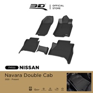 3D Mats พรมปูพื้นรถยนต์ NISSAN NAVARA 4D 2020 - 2024 พรมกันลื่น พรมกันนํ้า พรมรถยนต์