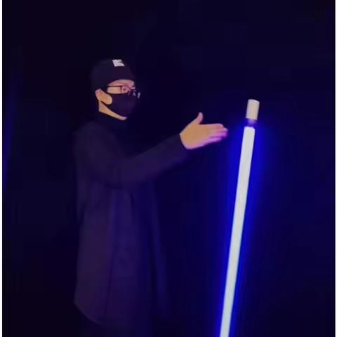 Rechargeable Magnetic Levitation Floating Wand Glowing LED Magic Stage Prop for Performances & Night