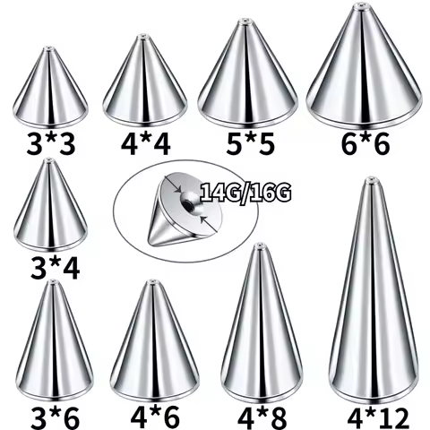 100Pcs/lot Steel Screw Spike Replacement Accessories for Eyebrow Tongue Belly Piercing Lip Nose Sept