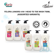 Felora Juniors 4-in-1 Head to Toe Wash 750ml (Assorted Variants)