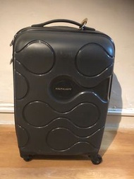 KAMILIANT Soft Hardshell Cabin Sized Black Luggage with a Loop Style Design on it. Pre-owned. KAMILI