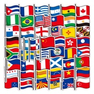 พร้อมส่ง!ธงชาติ ประเทศ แผนที่ USA Flag ธง England country sticker สติกเกอร์กันน้ำ vintage 50ชิ้น