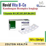 Hovid Vita B-Co (Vitamin B Complex) Film Coated Tablet 10s EXP12/2027Mild and effective
