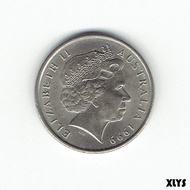 Original Old Australia AUD 5 Cents Dollar Bank Coins Year 1967/1980/1999