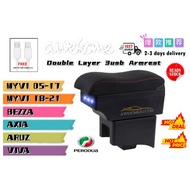 Awesome2u Perodua Axia Aruz Bezza Viva Myvi Arm rest box with USB Console Storage Box Gear Up access