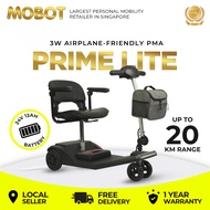 MOBOT SG OFFICIAL | PRIME LITE 3 Wheels Mobility Scooter PMA | 24V 12AH | 24V 12AH | Lightweight