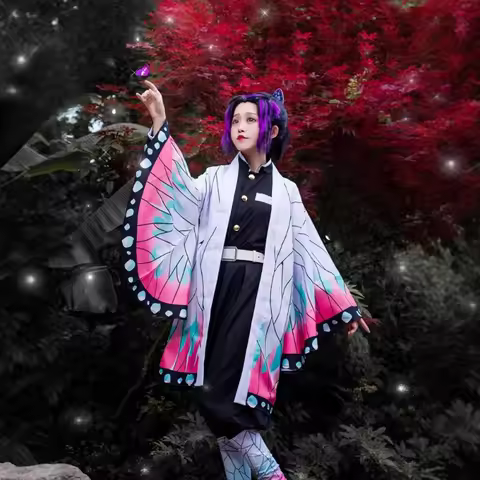 Shinobu Kocho Cosplay Costume Japanese Kimono Outfit for Women Halloween Carnival Comic Exhibition P