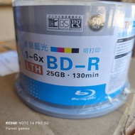 Bluray disc 25gb clear 1 tube contains 50 pieces