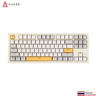 คีย์บอร์ดเกมมิ่ง Ajazz AKC087 87Key TKL Steel-Stacked Body Frame Yellow Switch Mechanical Keyboard รับประกันสินค้า 1 ปี