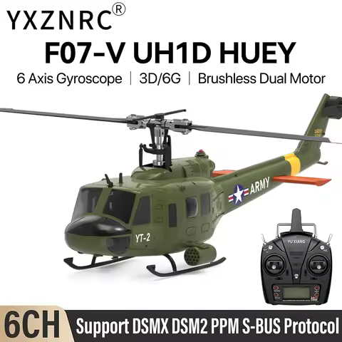 New YUXIANG RC Helicopter F07-V 6-axis Gyro 3D Flying Dual Brushless Motor Airplanes