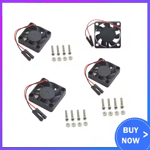 Raspberry Pi Fan DC 5V/3.3V Brushless Cooling Fan with Screws for Raspberry Pi 3 B+ 3B 2B 4B