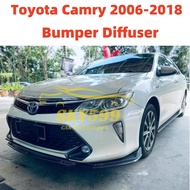 Toyota Camry 2006-2018 Front Bumper Diffuser Lip Wrap Angle Splitters Rear Skirt Color Black